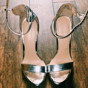 Silver heels size 6